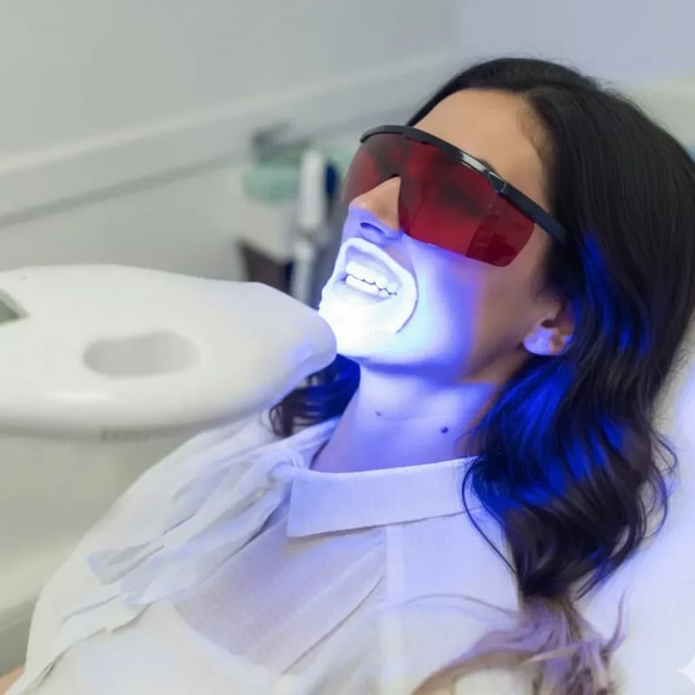 Professional teeth whitening treatment